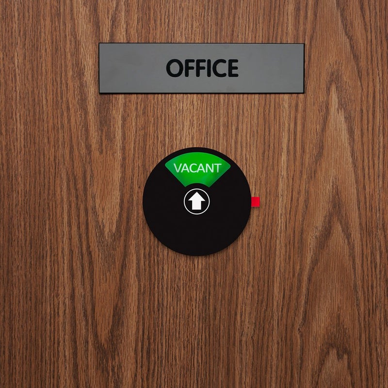 Kichwit Privacy Sign for Office, Home, Restroom, Conference, Tells Whether Rooms are Vacant or Occupied, 5 Inch, Black - Image 4